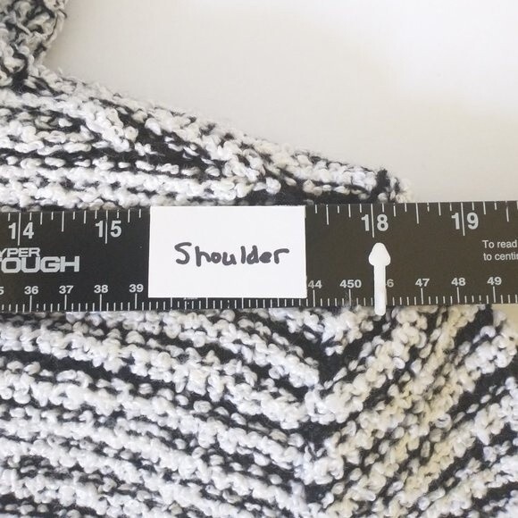 SIDEFFECTS VTG 80's Shaggy Striped Loop Knit Cardigan Sweater Retro S Cozy - Picture 11 of 12